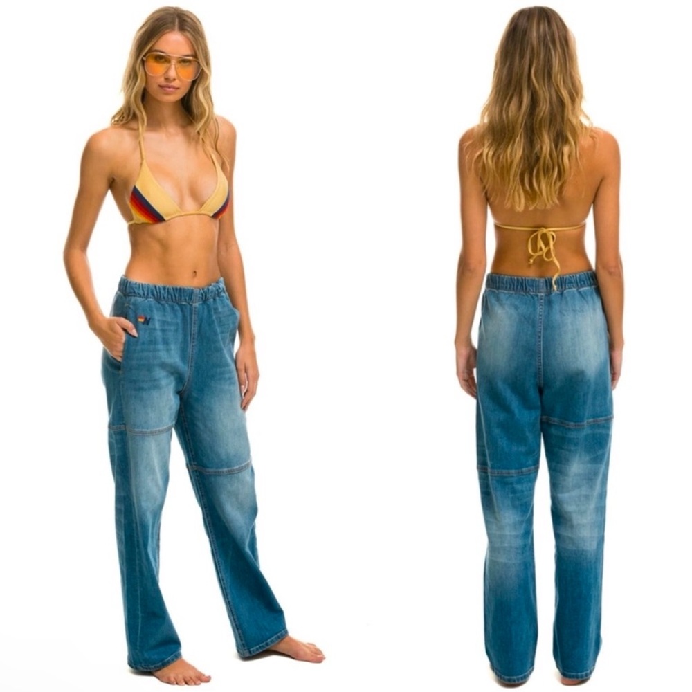 Aviator Nation Mid Rose Wide Leg Jean 👖